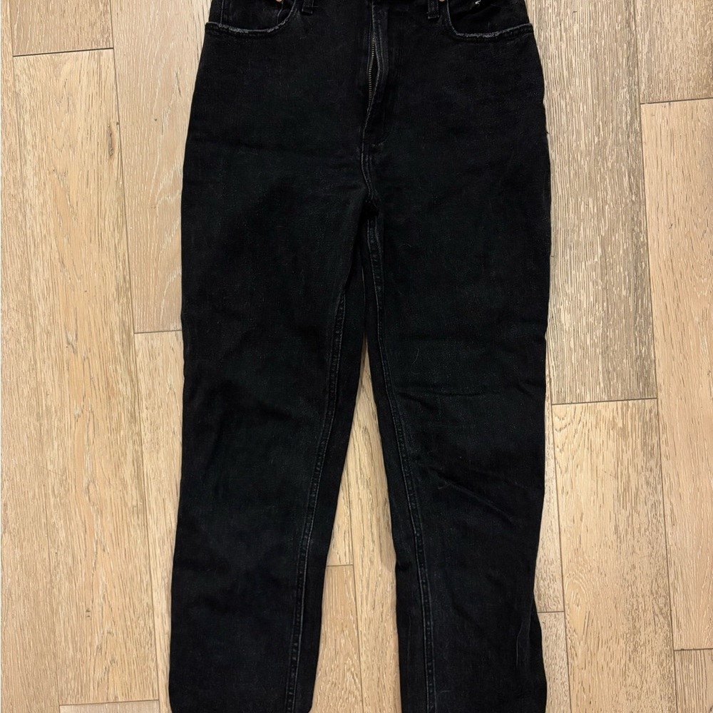 Abercrombie & Fitch Black Ankle Straight Jeans